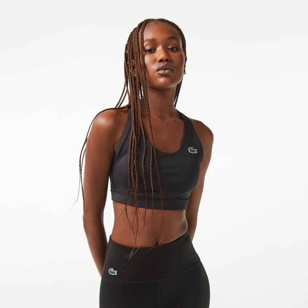 Lacoste SPORT Cross Askılı Sports Bra Siyah | TY4628370