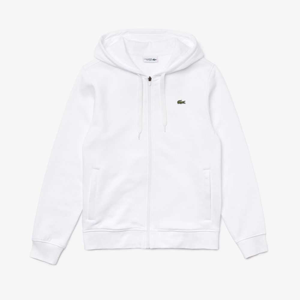 Lacoste SPORT Hafif Bi-material Hoodie Beyaz | VG5263870