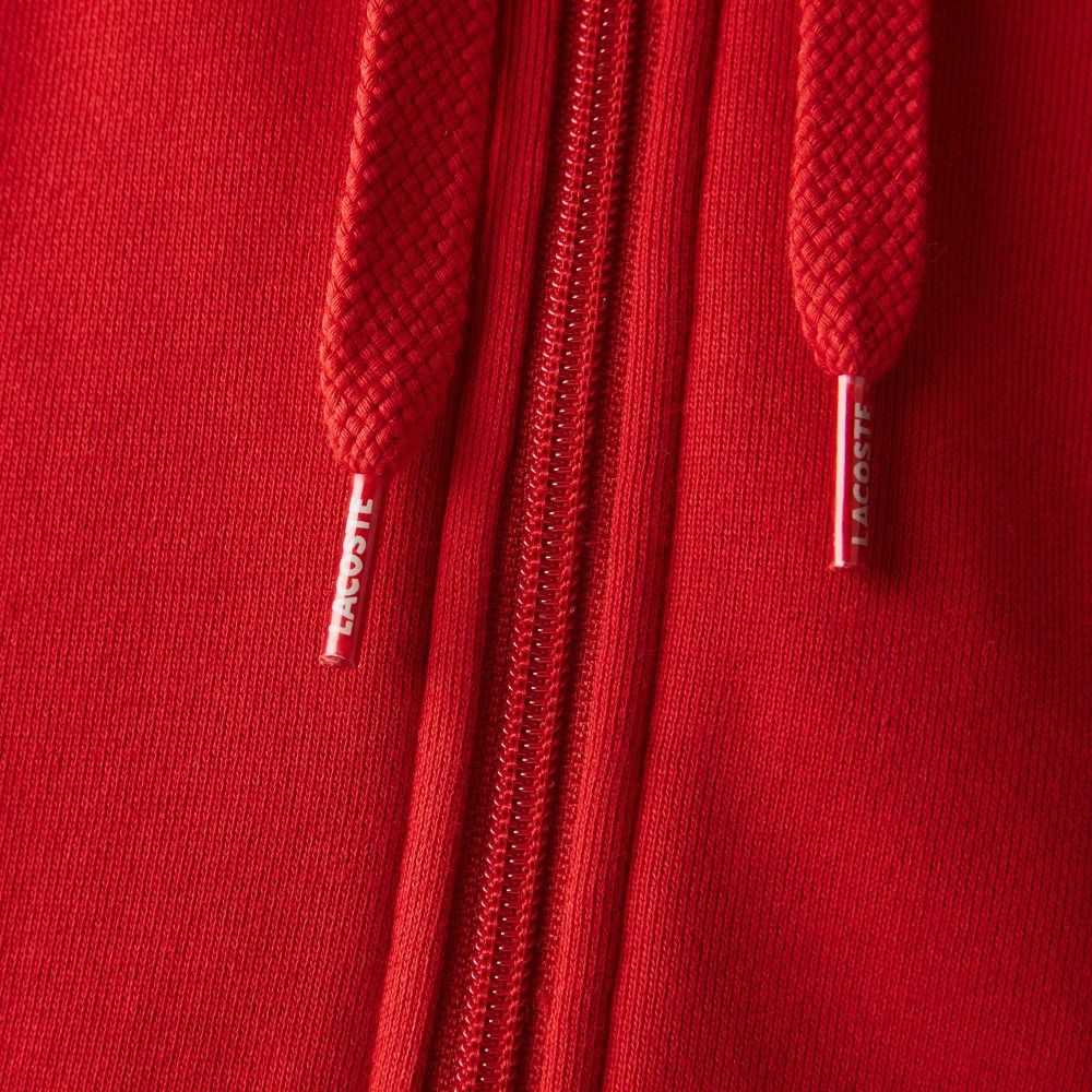 Lacoste SPORT Hafif Bi-material Hoodie Kırmızı | IY7690413