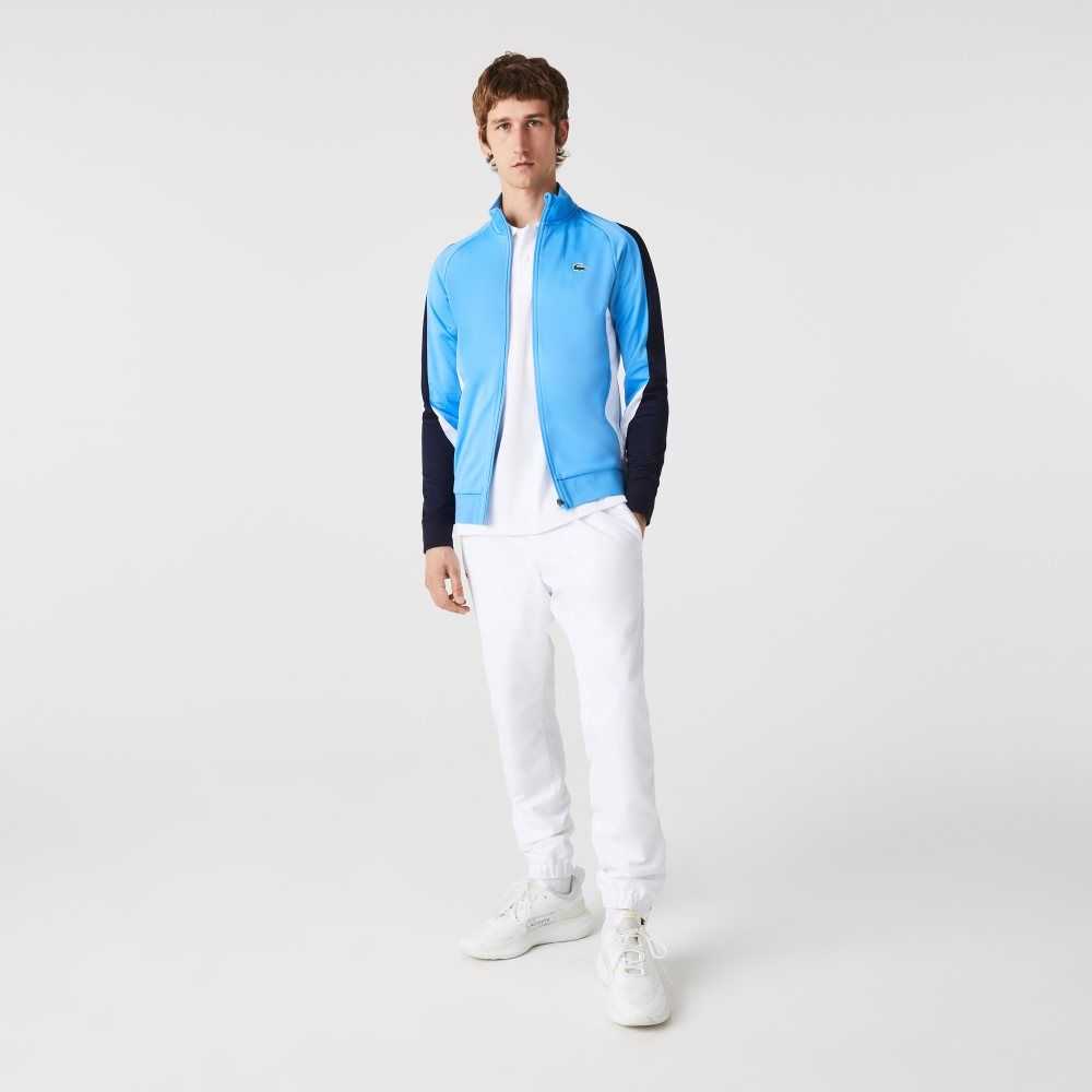 Lacoste SPORT Klasik Fit Zip Tenis Mavi Lacivert Mavi Beyaz | MN7642908