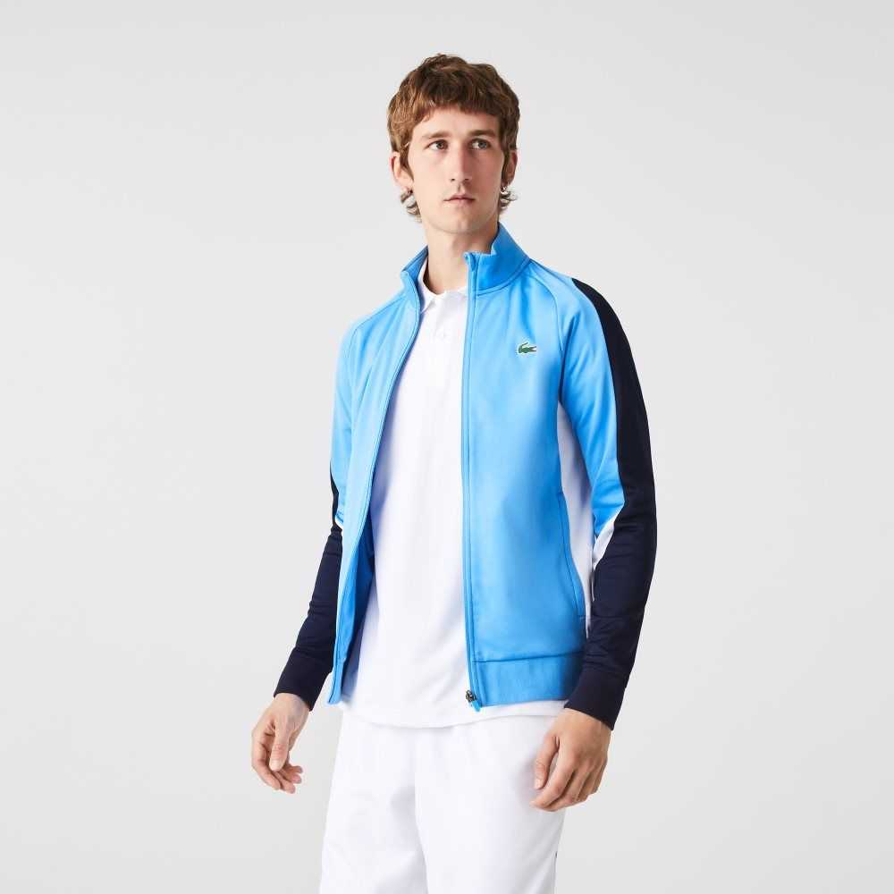 Lacoste SPORT Klasik Fit Zip Tenis Mavi Lacivert Mavi Beyaz | MN7642908