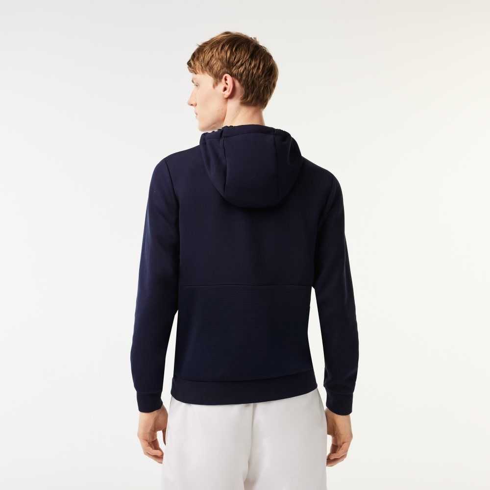 Lacoste SPORT Mesh Panels Hoodie Lacivert Mavi | NF1604985