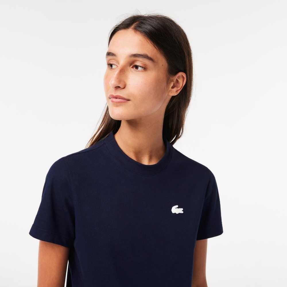 Lacoste SPORT Organic Pamuklu Jersey T-Shirt Lacivert Mavi | CS8723495