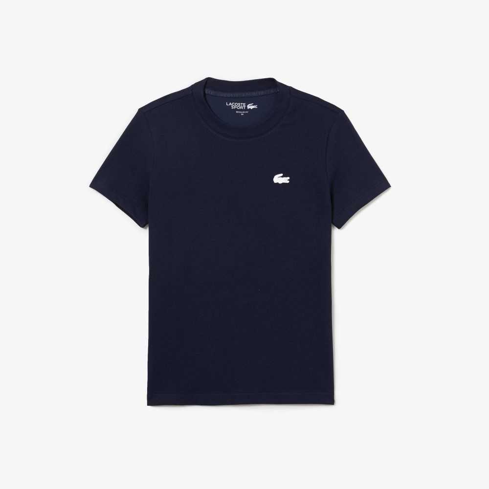 Lacoste SPORT Organic Pamuklu Jersey T-Shirt Lacivert Mavi | CS8723495