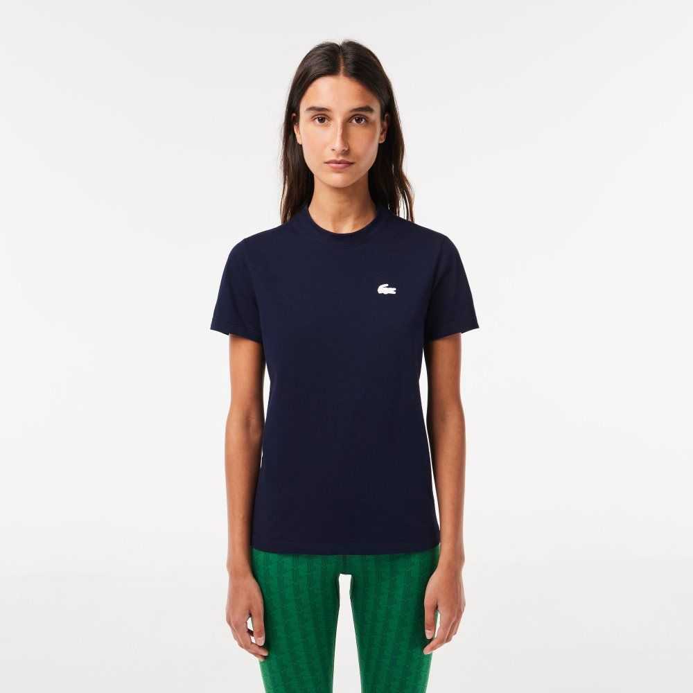 Lacoste SPORT Organic Pamuklu Jersey T-Shirt Lacivert Mavi | CS8723495