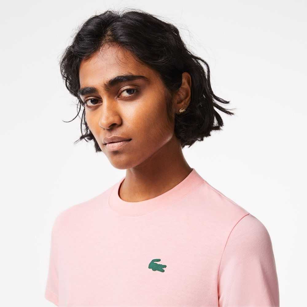 Lacoste SPORT Organic Pamuklu Jersey T-Shirt Pembe | GR0149625