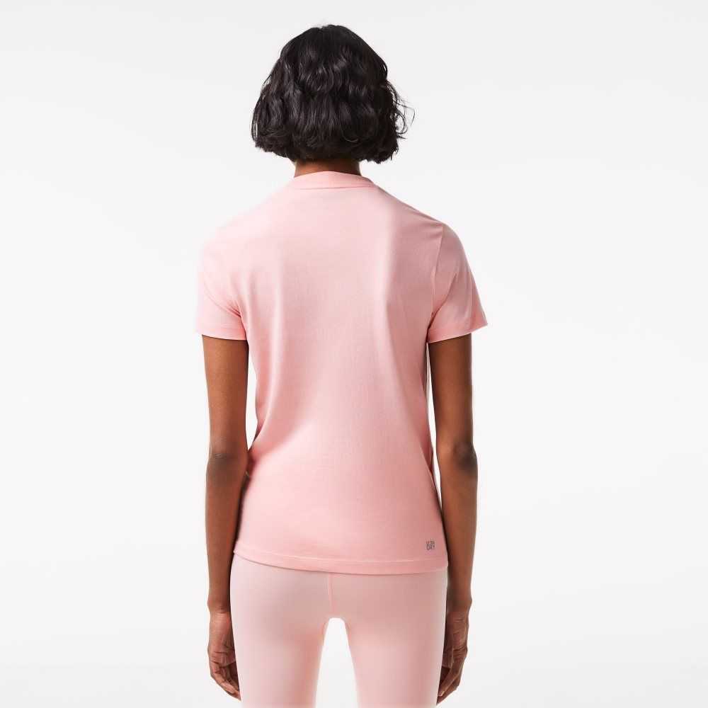 Lacoste SPORT Organic Pamuklu Jersey T-Shirt Pembe | GR0149625