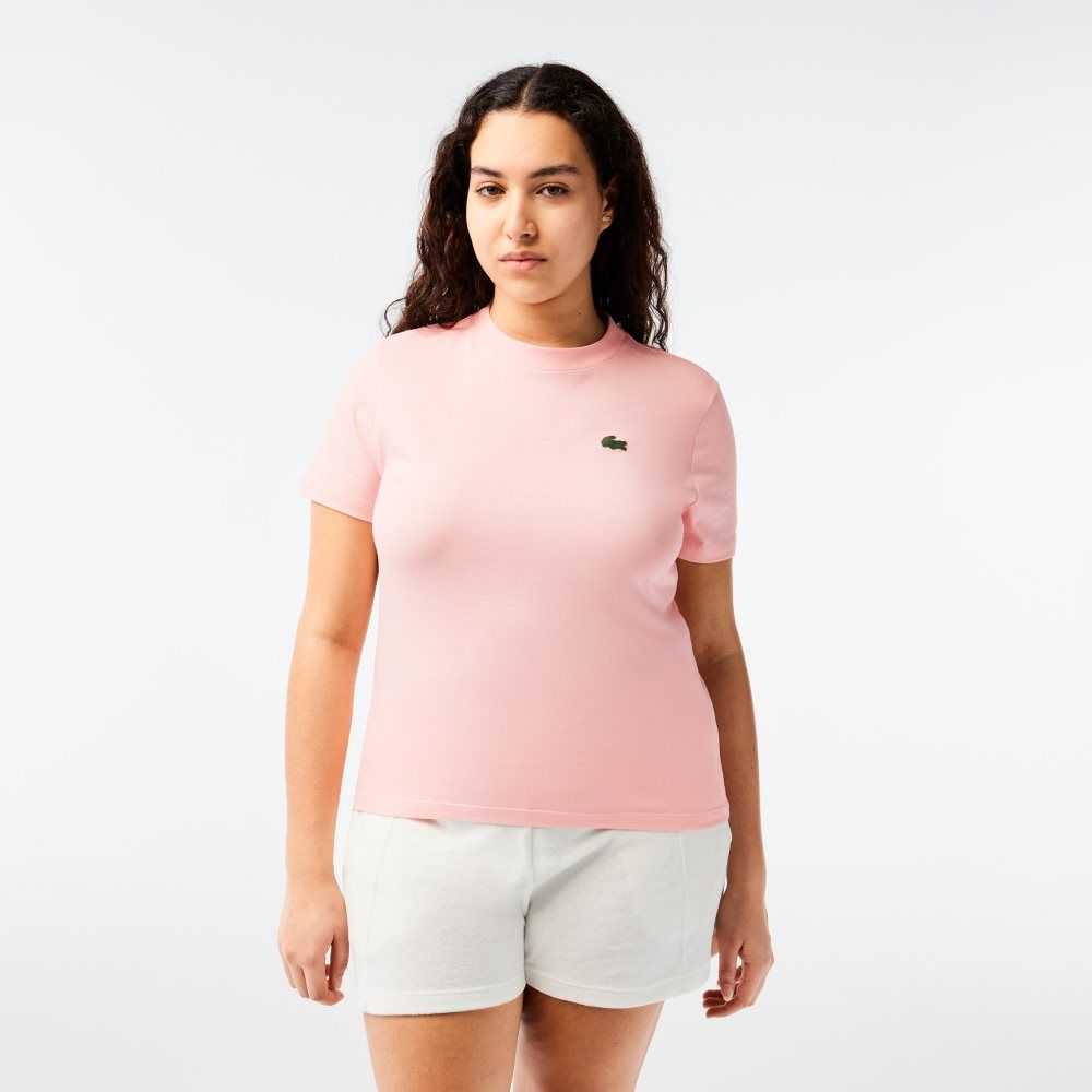 Lacoste SPORT Organic Pamuklu Jersey T-Shirt Pembe | GR0149625