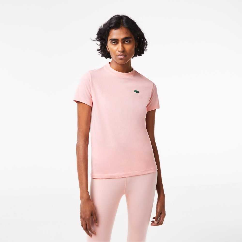 Lacoste SPORT Organic Pamuklu Jersey T-Shirt Pembe | GR0149625