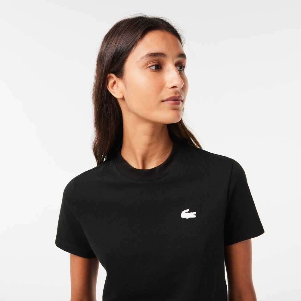 Lacoste SPORT Organic Pamuklu Jersey T-Shirt Siyah | SJ6758032