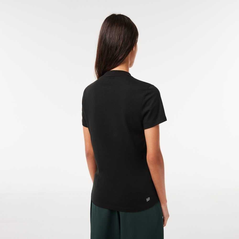 Lacoste SPORT Organic Pamuklu Jersey T-Shirt Siyah | SJ6758032