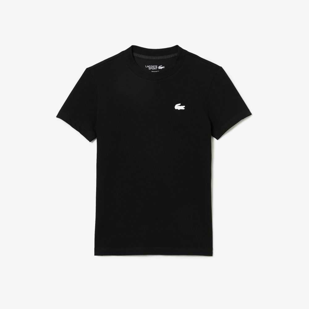 Lacoste SPORT Organic Pamuklu Jersey T-Shirt Siyah | SJ6758032