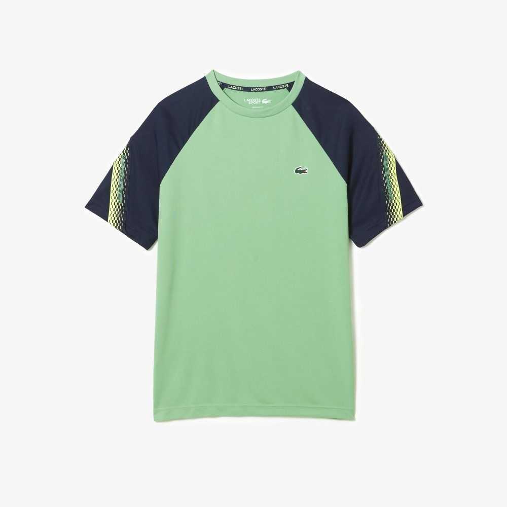 Lacoste SPORT Regular Fit Logo Stripe Yeşil Lacivert Mavi | RN0957248