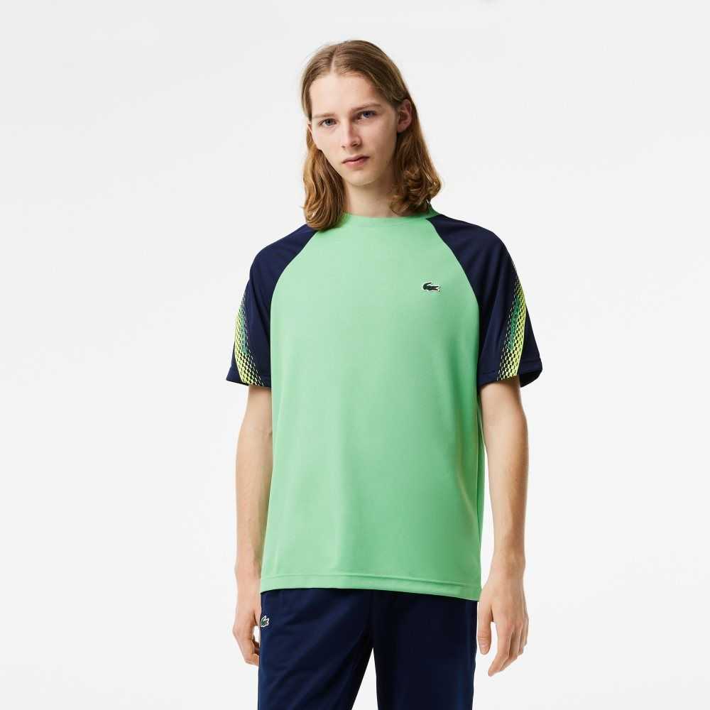 Lacoste SPORT Regular Fit Logo Stripe Yeşil Lacivert Mavi | RN0957248