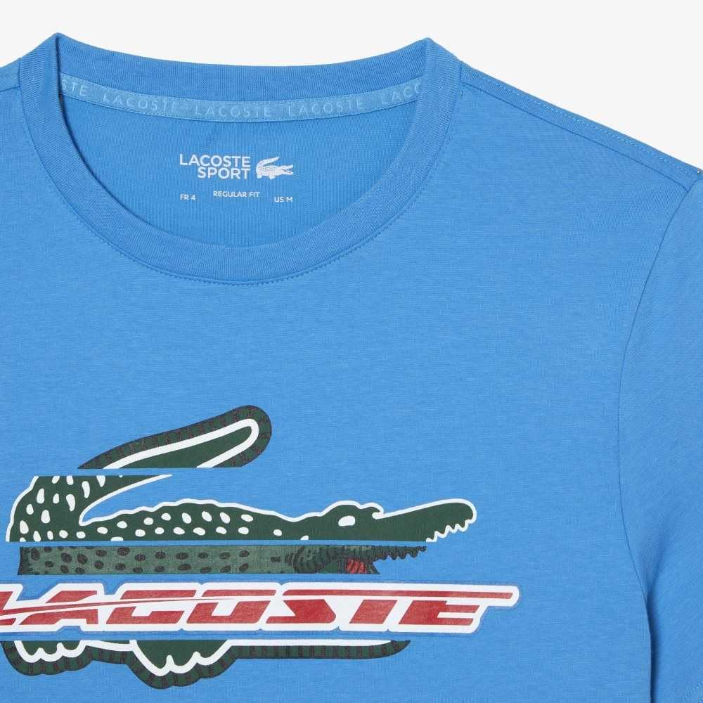 Lacoste SPORT Regular Fit Organic Pamuklu Mavi | LX3905284