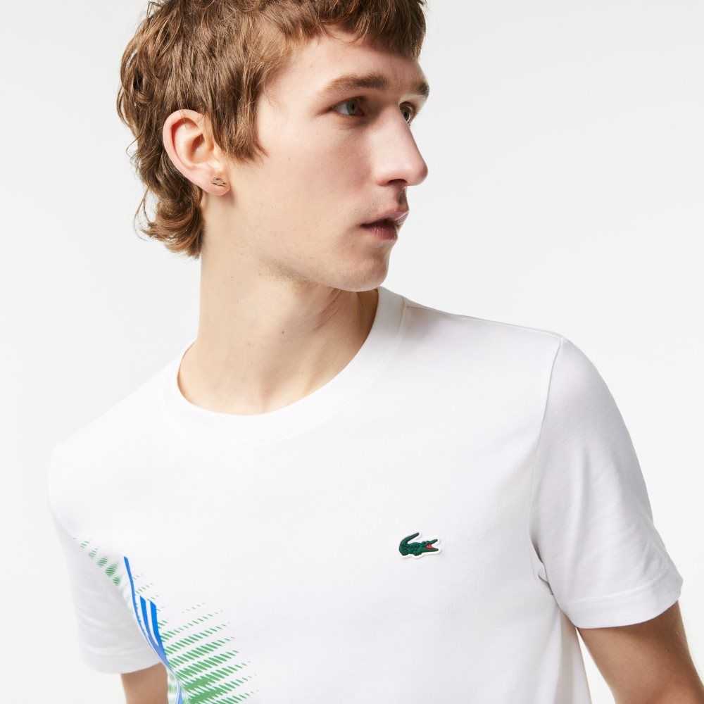 Lacoste SPORT Regular Fit with Contrast Branding Beyaz | GK6875093