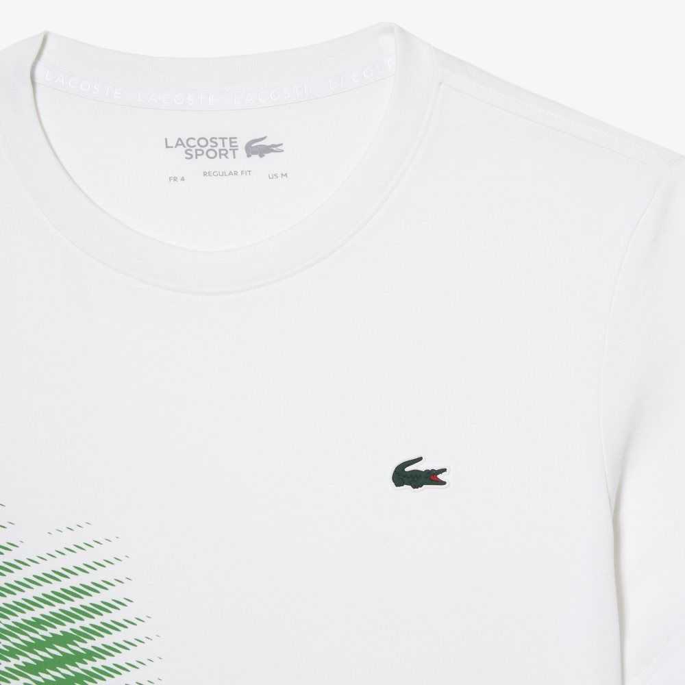 Lacoste SPORT Regular Fit with Contrast Branding Beyaz | GK6875093