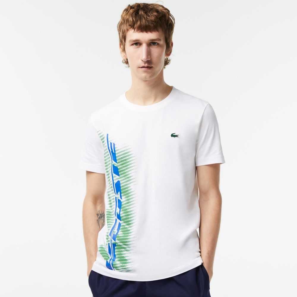 Lacoste SPORT Regular Fit with Contrast Branding Beyaz | GK6875093