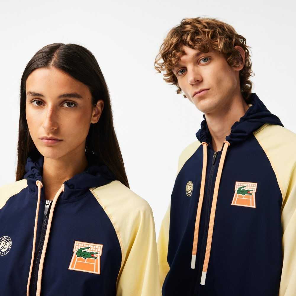 Lacoste SPORT Roland Garros Edition Zip Lacivert Mavi Sarı | TE2513976