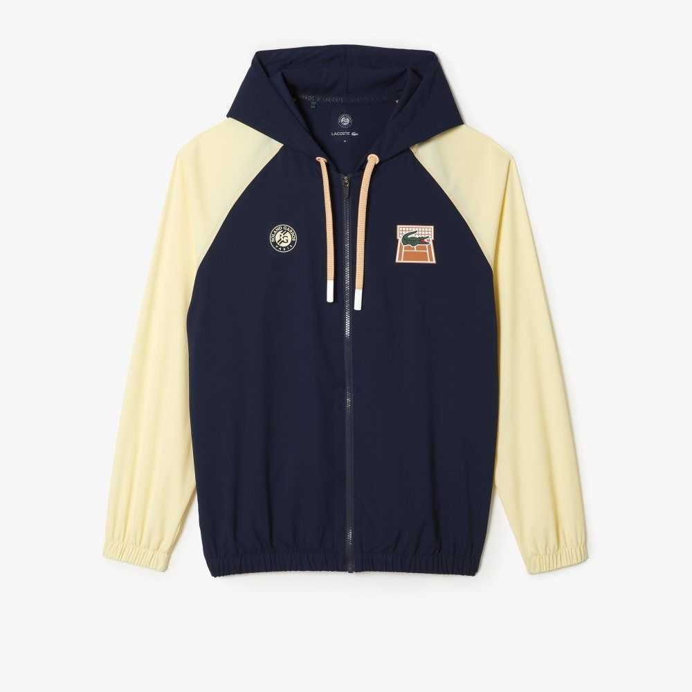 Lacoste SPORT Roland Garros Edition Zip Lacivert Mavi Sarı | TE2513976