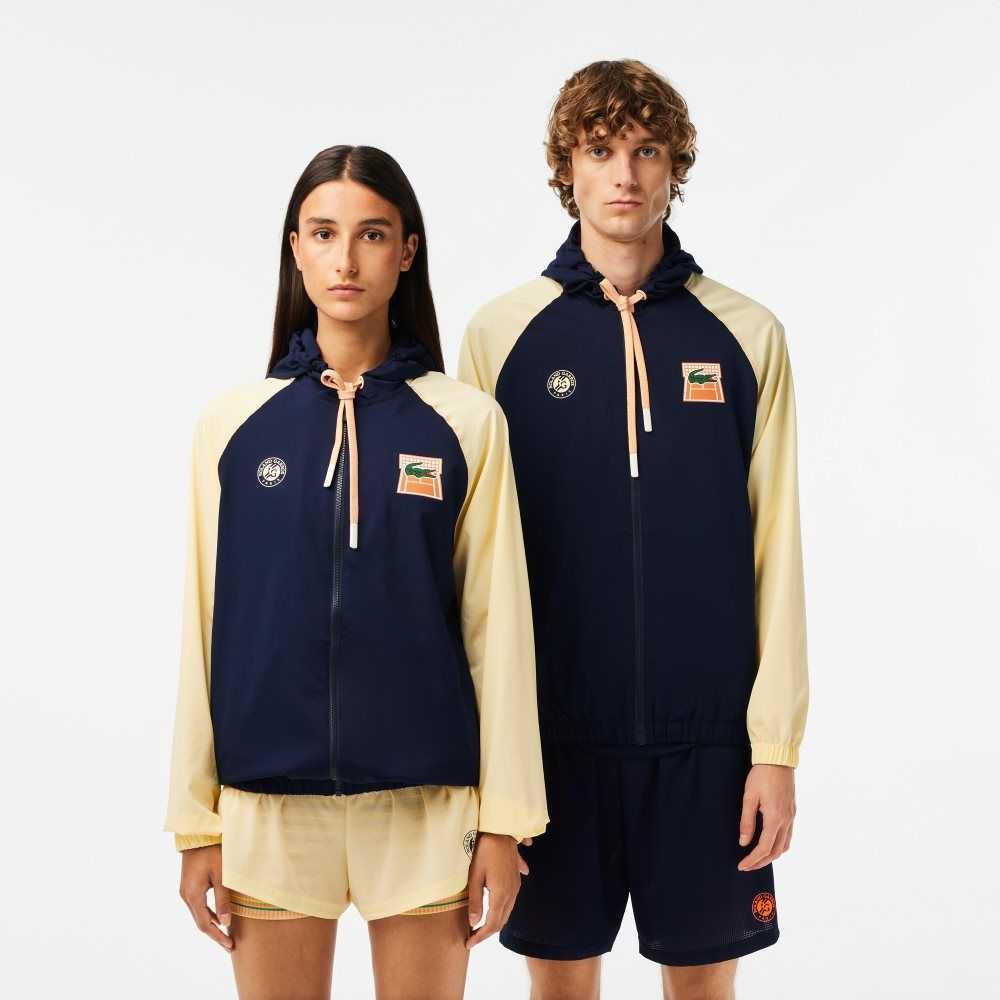 Lacoste SPORT Roland Garros Edition Zip Lacivert Mavi Sarı | TE2513976