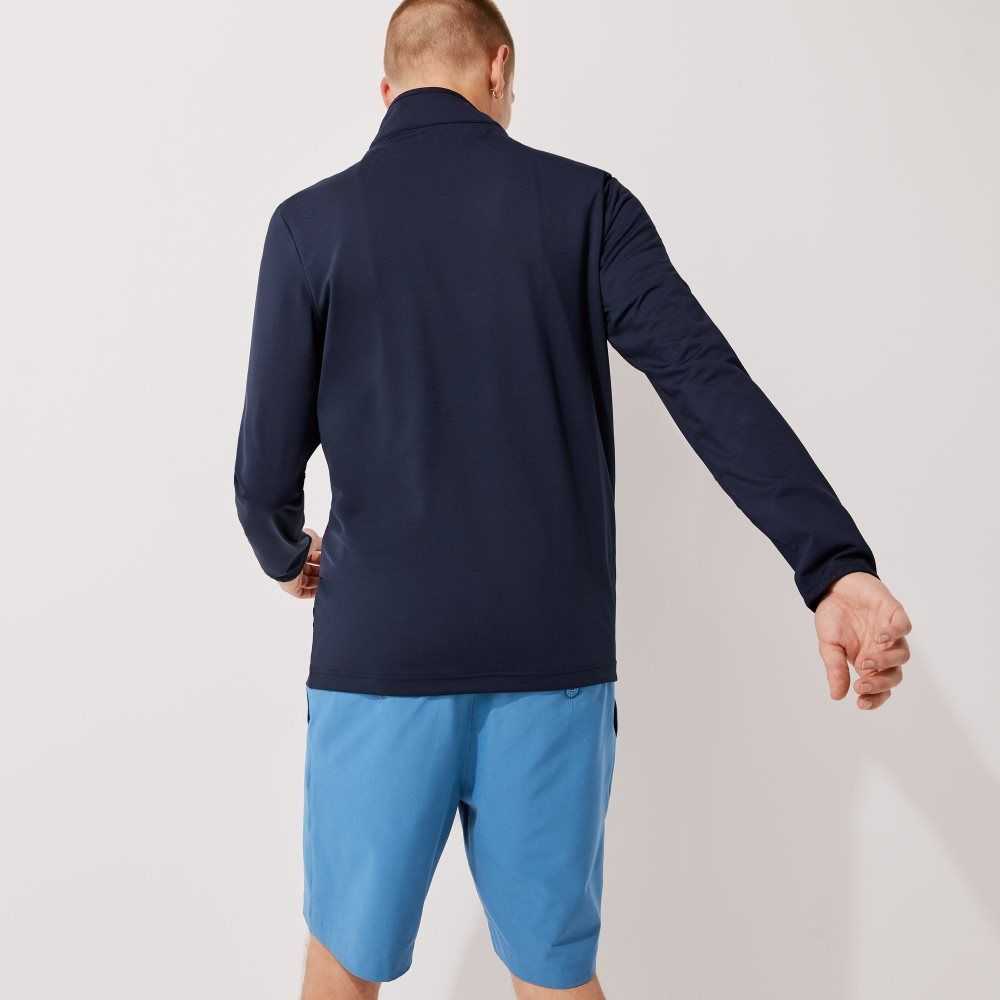 Lacoste SPORT Stretch Half Zip Lacivert Mavi | MR5238904