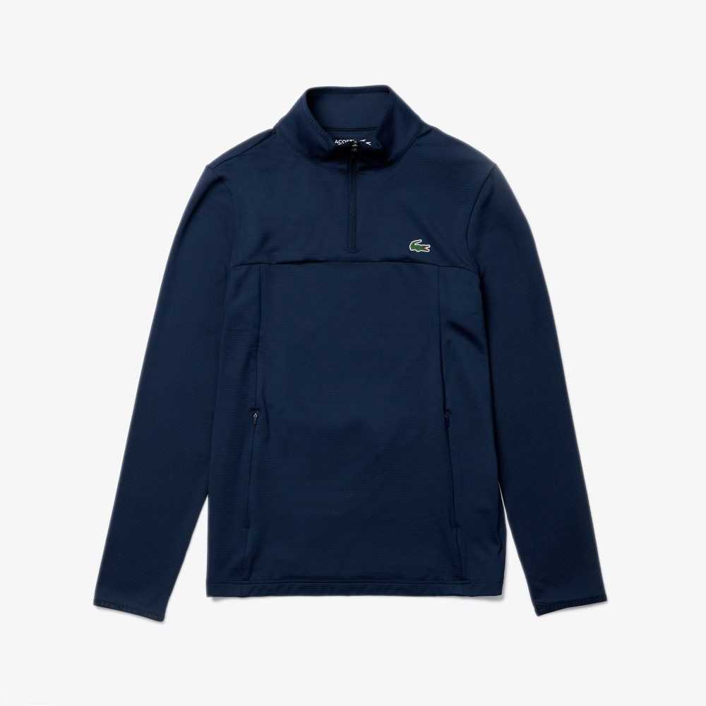 Lacoste SPORT Stretch Half Zip Lacivert Mavi | MR5238904