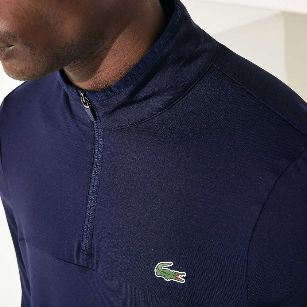 Lacoste SPORT Stretch Half Zip Lacivert Mavi | MR5238904