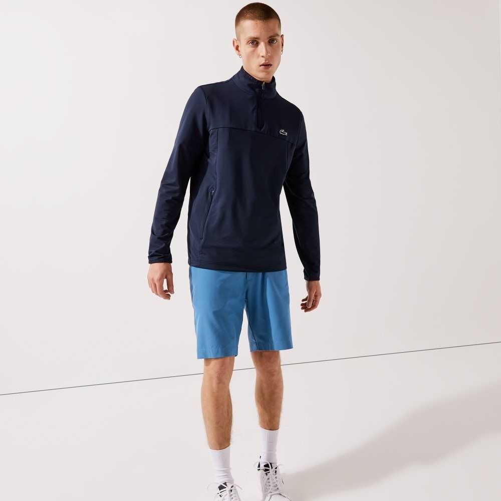 Lacoste SPORT Stretch Half Zip Lacivert Mavi | MR5238904