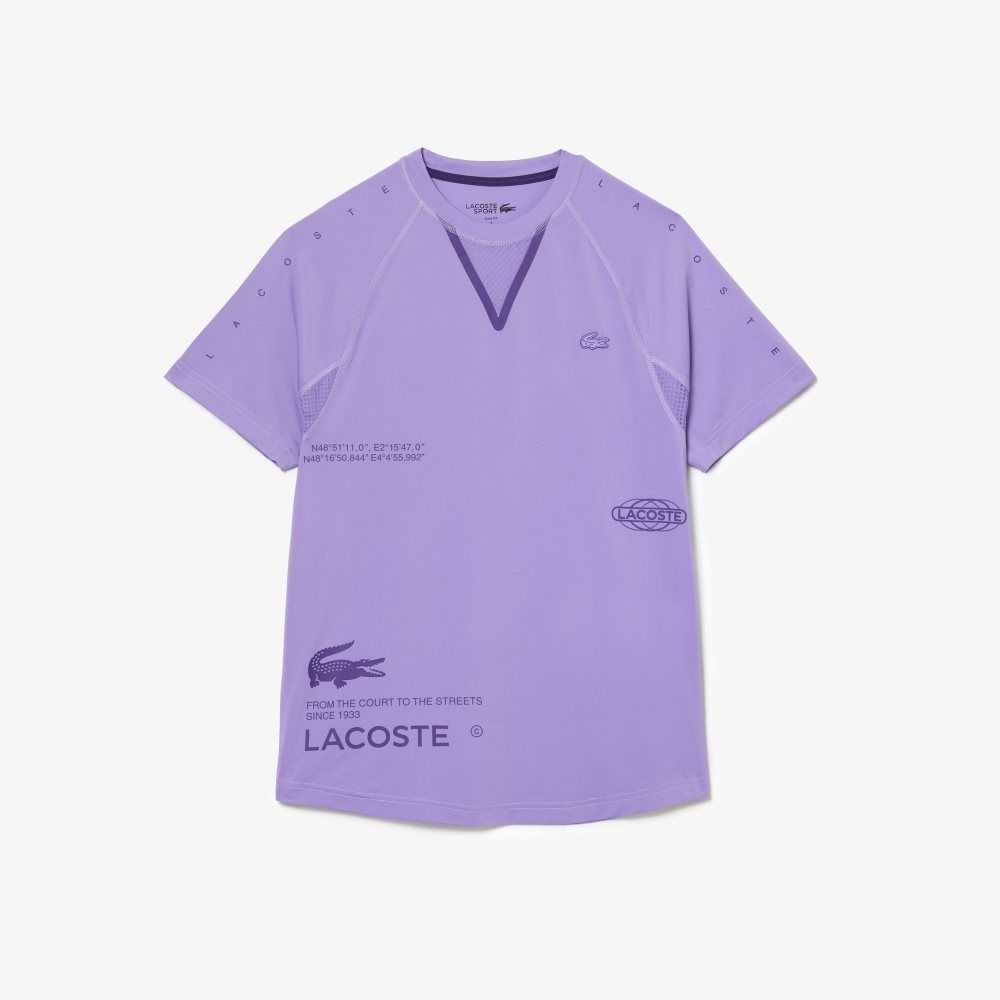 Lacoste SPORT Stretch Jersey Mor | SM4763285