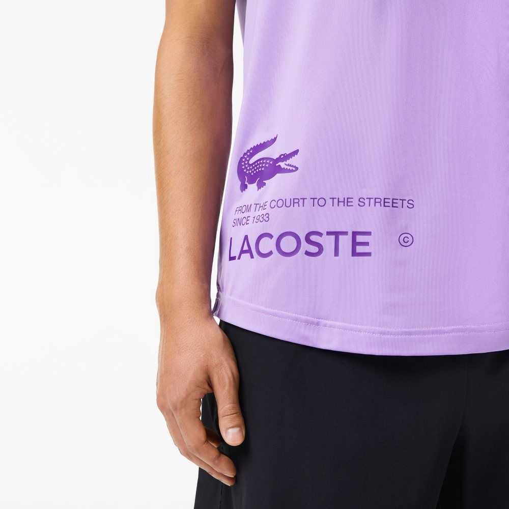 Lacoste SPORT Stretch Jersey Mor | SM4763285