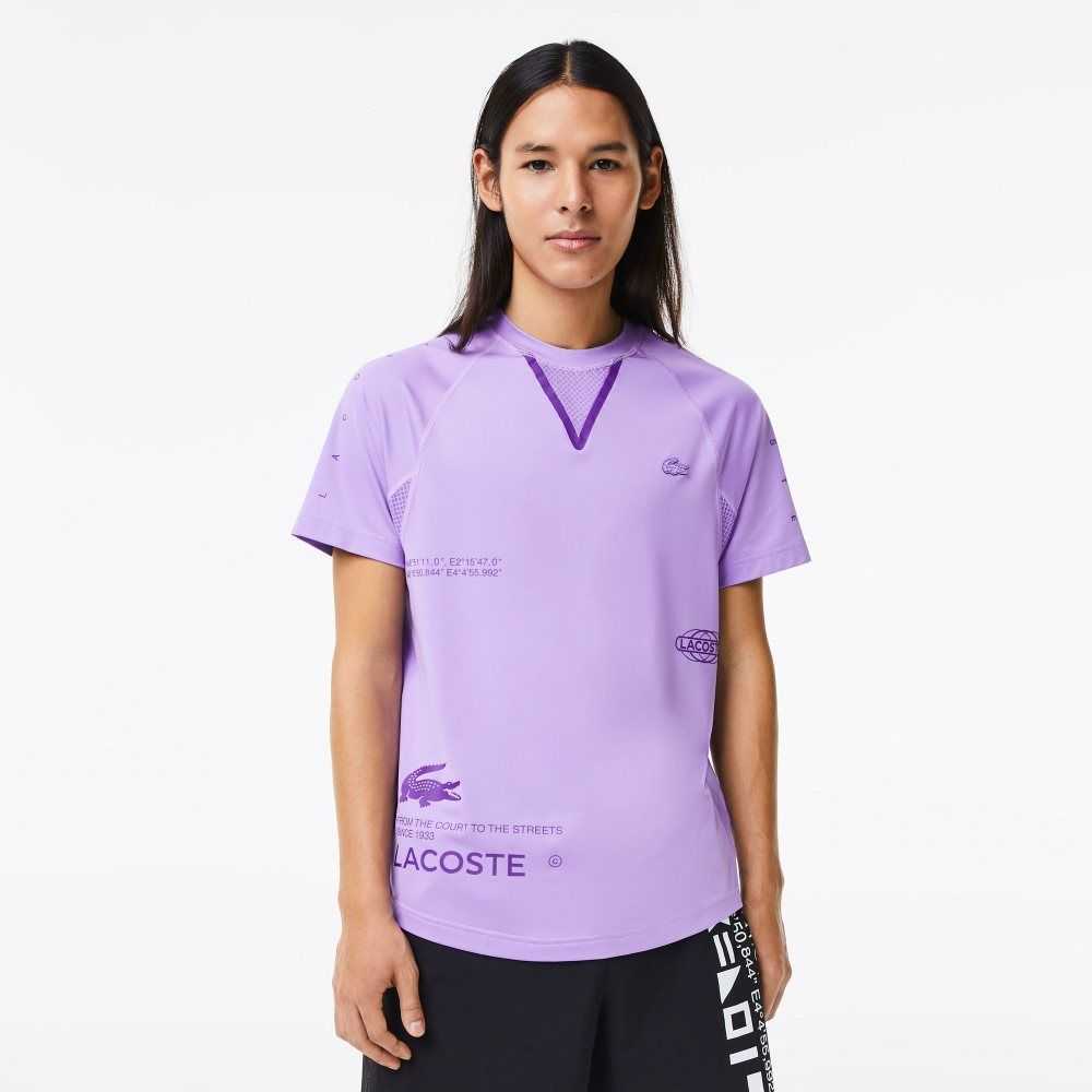 Lacoste SPORT Stretch Jersey Mor | SM4763285