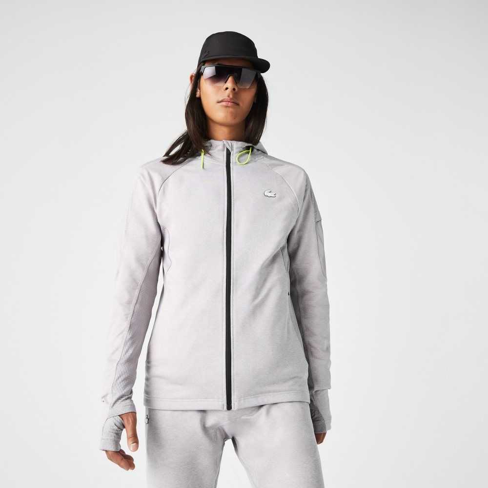 Lacoste SPORT Stretch Zip Gri Açık Gri | ZI5807469