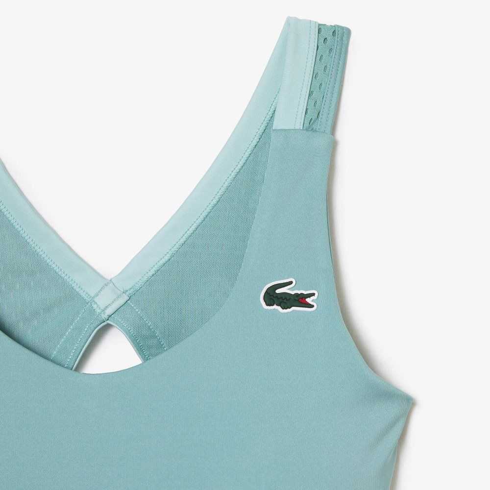 Lacoste SPORT Ultra-Dry Recycled Polyester Sports Bra Yeşil Açık Yeşil | HS9275640