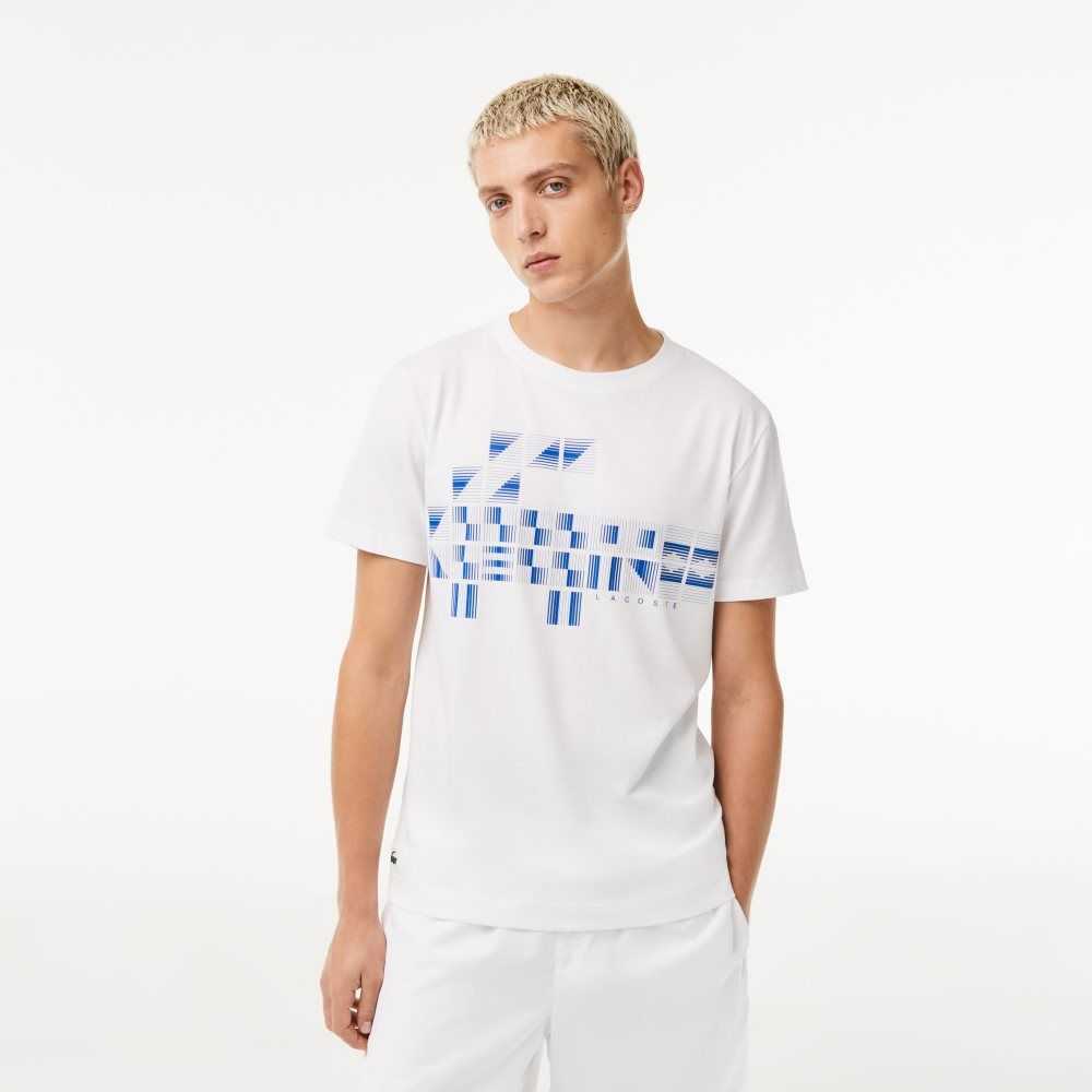 Lacoste SPORT x Novak Djokovic Printed Beyaz | IN3954607