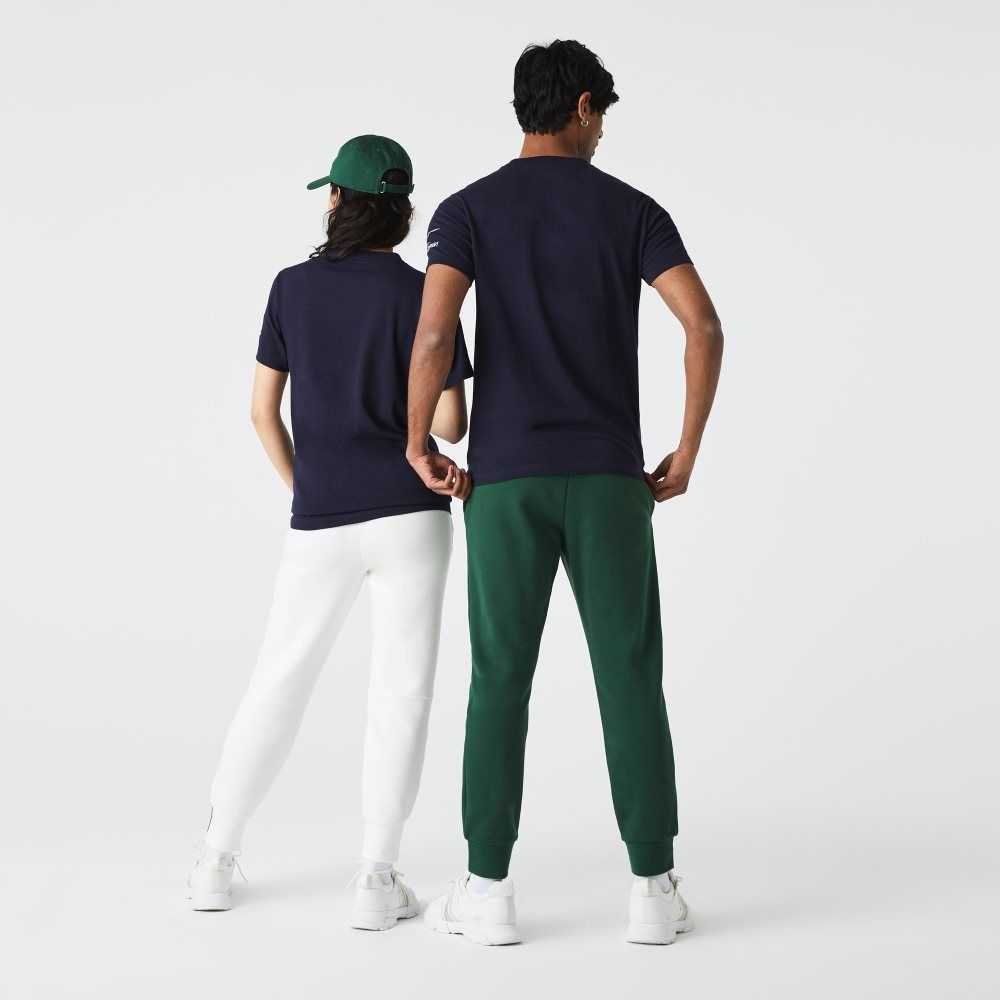 Lacoste SPORT x Theo Curin Baskılı Jersey Lacivert Mavi Mavi Beyaz | YL5312694