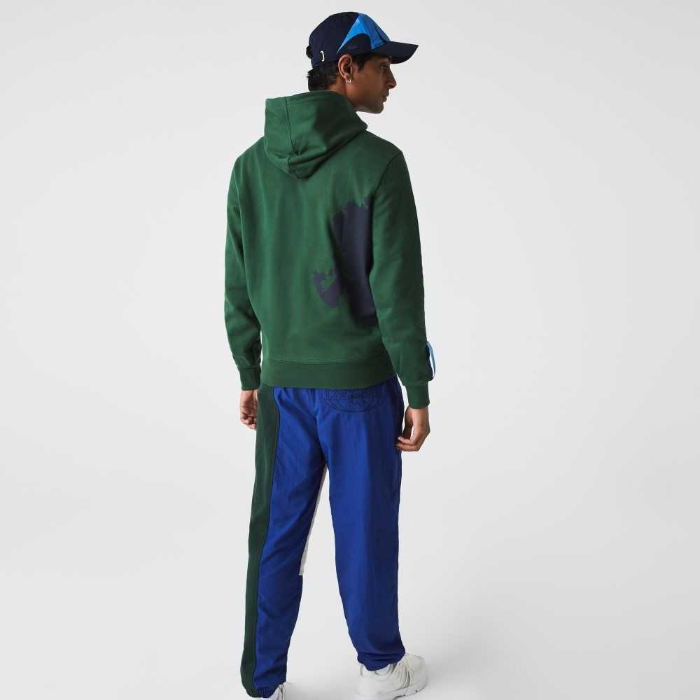 Lacoste SPORT x Theo Curin Organic Pamuklu Hoodie Yeşil Lacivert Mavi | OQ6520479