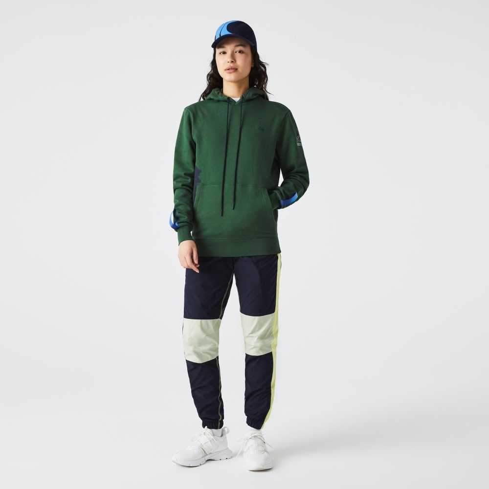 Lacoste SPORT x Theo Curin Organic Pamuklu Hoodie Yeşil Lacivert Mavi | OQ6520479