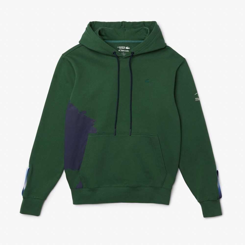 Lacoste SPORT x Theo Curin Organic Pamuklu Hoodie Yeşil Lacivert Mavi | OQ6520479