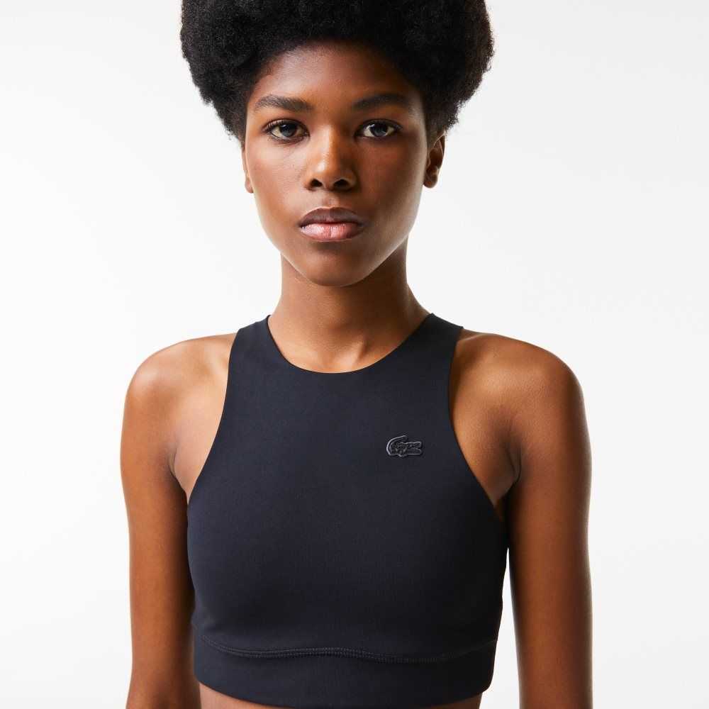 Lacoste Seamless Sports Bra Siyah | LA6289540