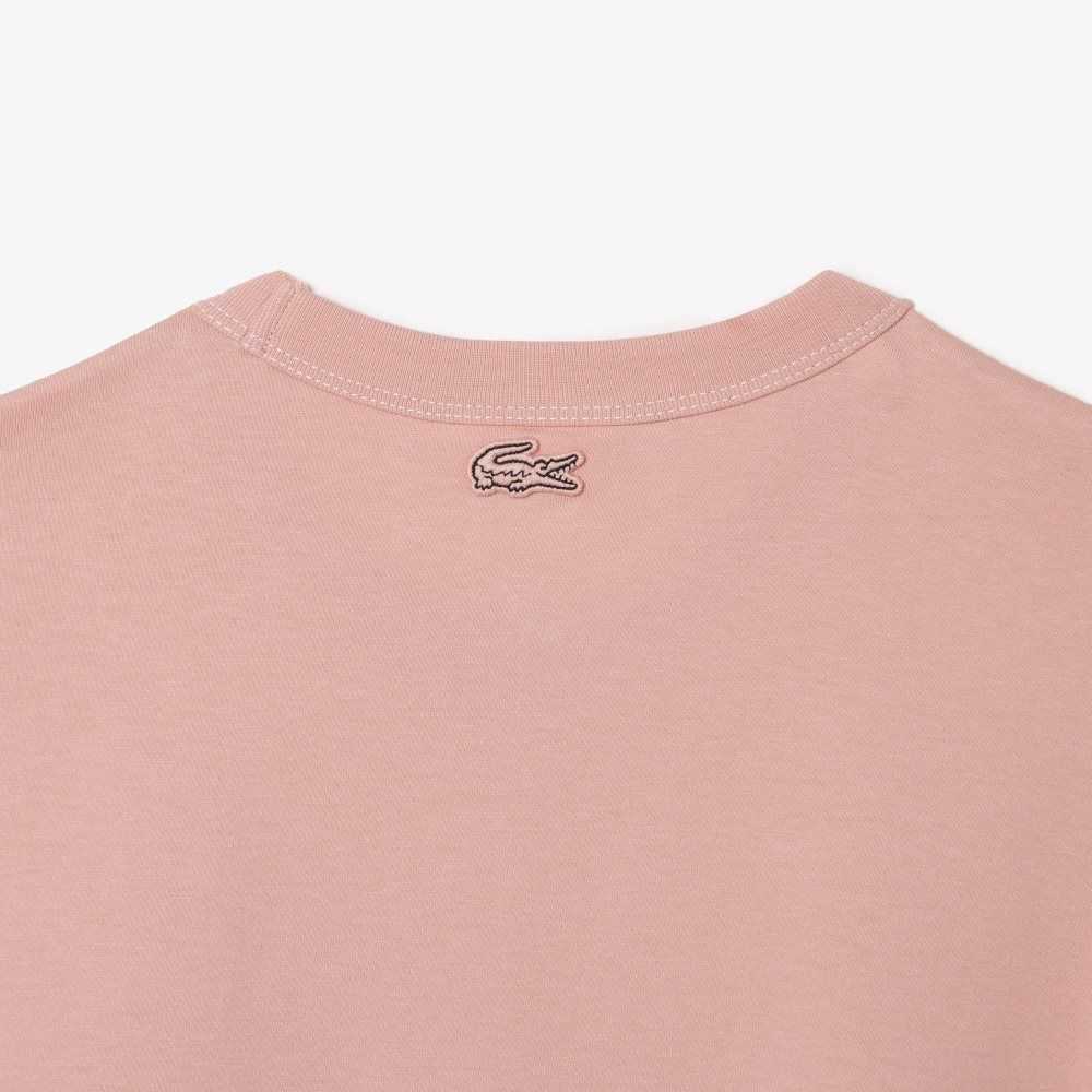 Lacoste Slim Fit Organic Pamuklu Jersey T-Shirt Açık Pembe | IZ3502641