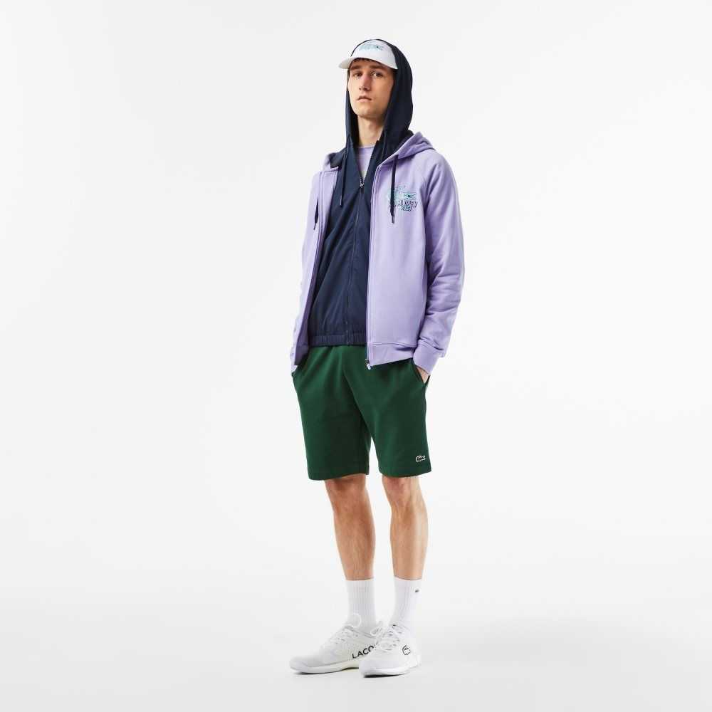 Lacoste Spor Miami Open Edition Hoodie Mor | DZ4615308