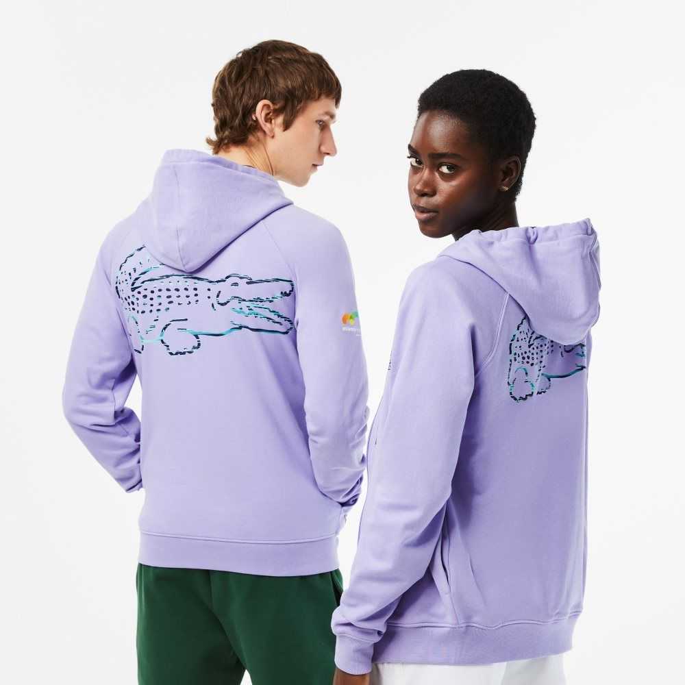 Lacoste Spor Miami Open Edition Hoodie Mor | DZ4615308