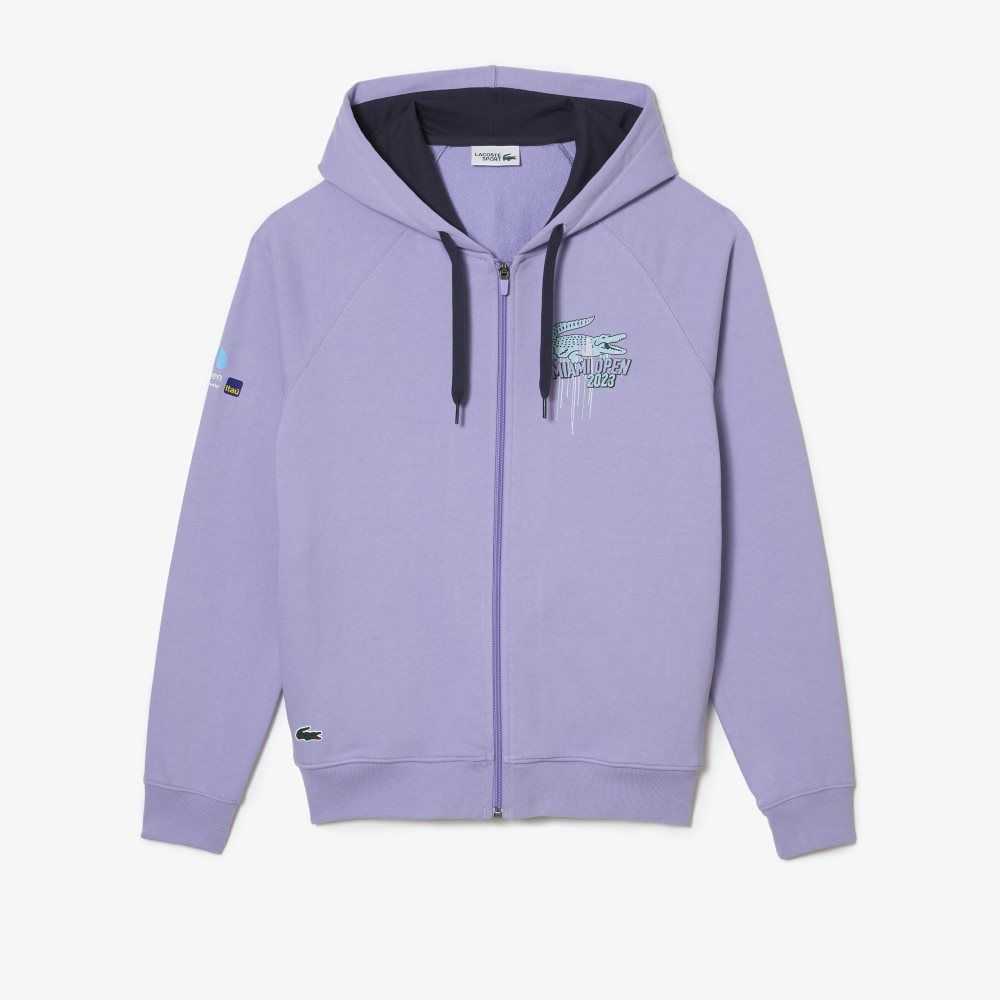 Lacoste Spor Miami Open Edition Hoodie Mor | DZ4615308