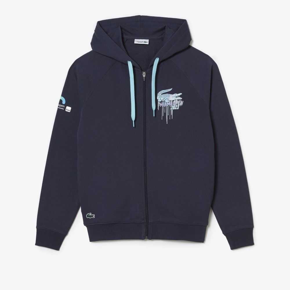 Lacoste Spor Miami Open Edition Hoodie Mavi | XW1436297