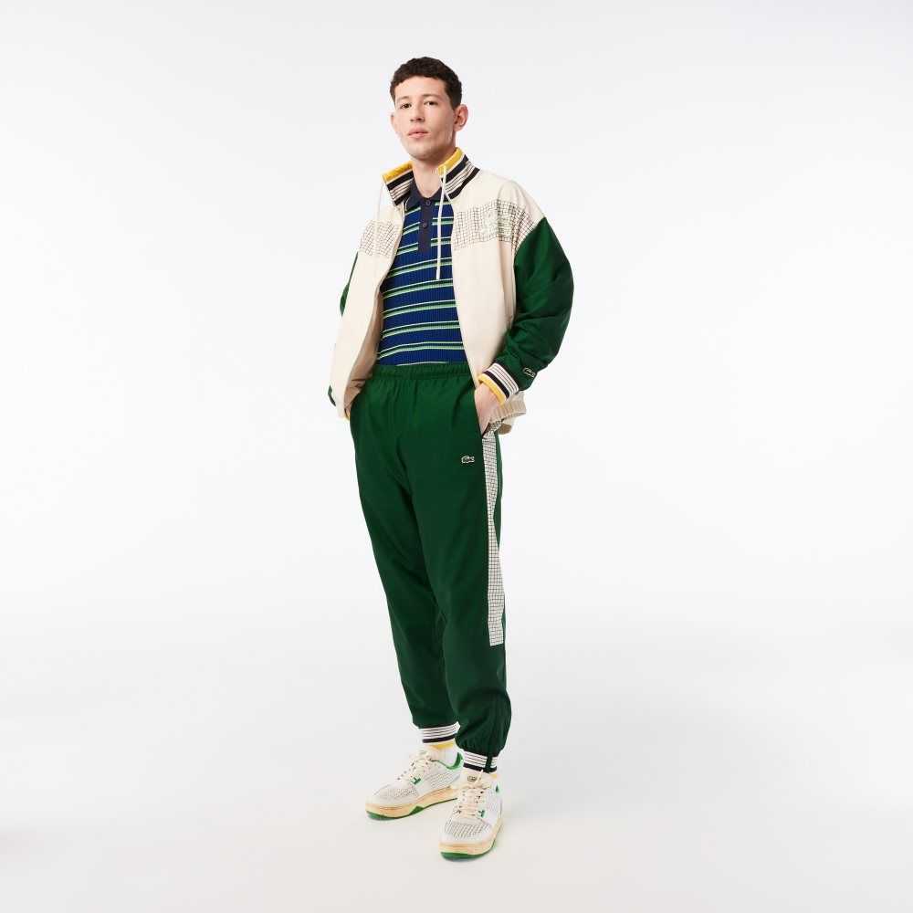 Lacoste Tenis Print Parça Pants Yeşil Beyaz | DN8067354