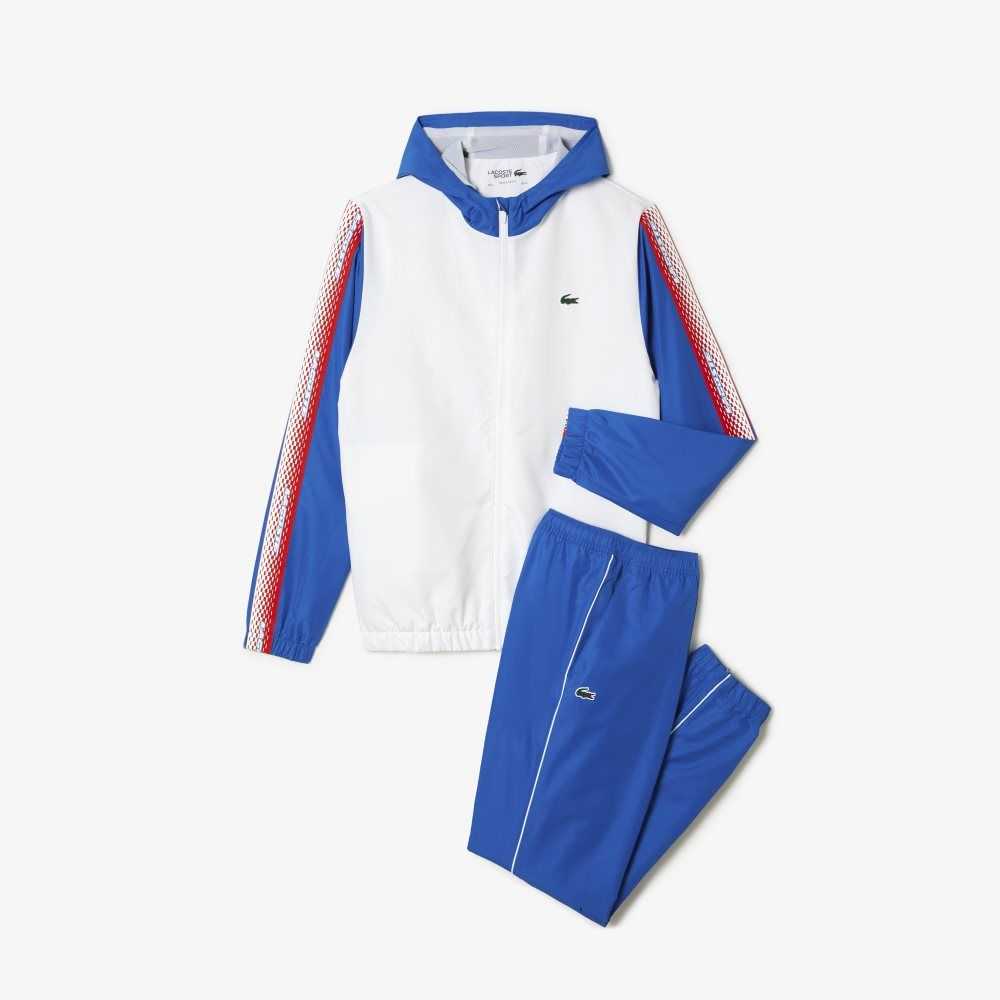 Lacoste Tenis Regular Fit Jogger Set Beyaz Mavi Beyaz | GP5893247