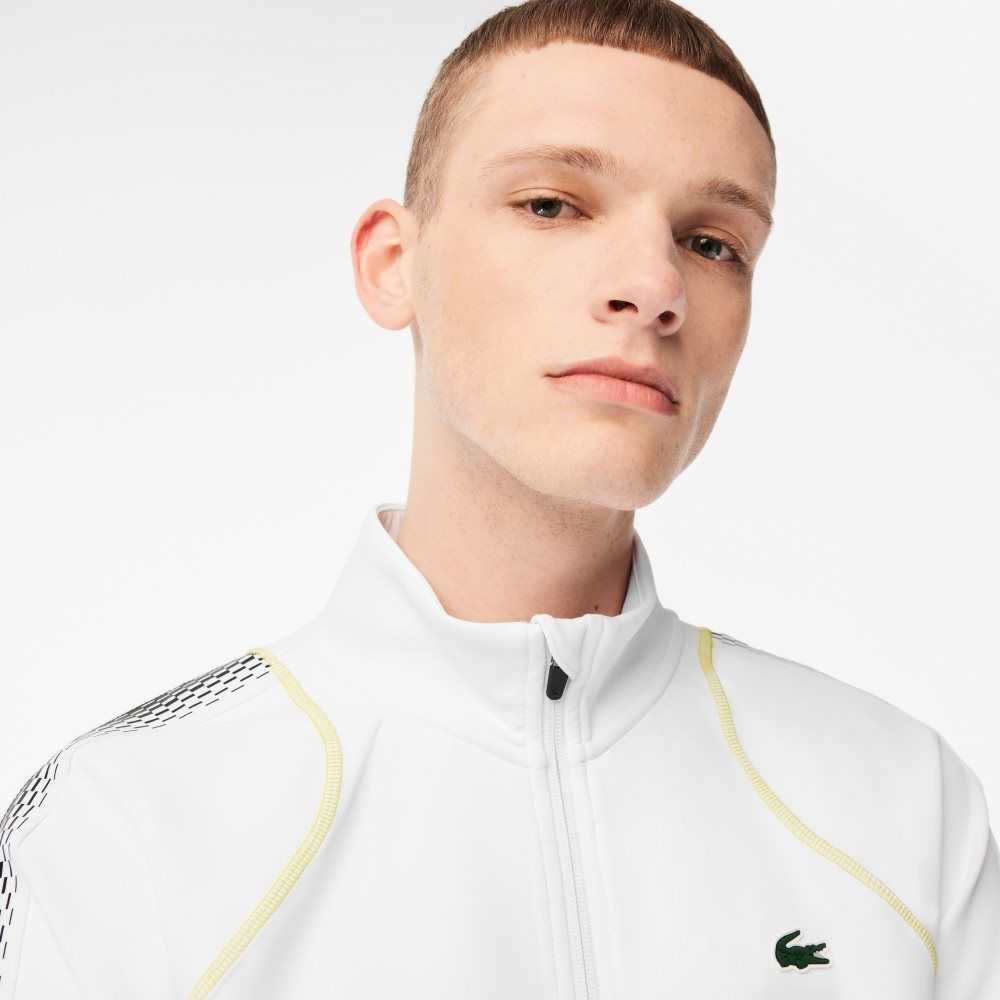 Lacoste Tenis x Daniil Medvedev Zipped Beyaz Sarı | BK9182704