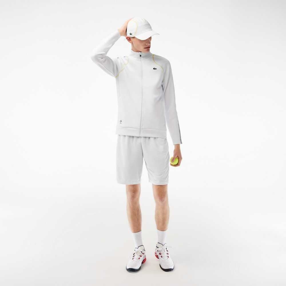 Lacoste Tenis x Daniil Medvedev Zipped Beyaz Sarı | BK9182704