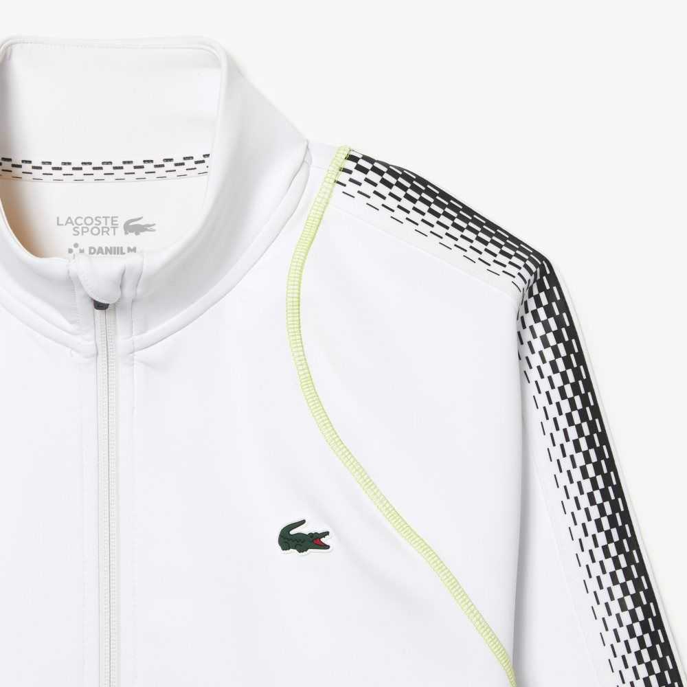 Lacoste Tenis x Daniil Medvedev Zipped Beyaz Sarı | BK9182704